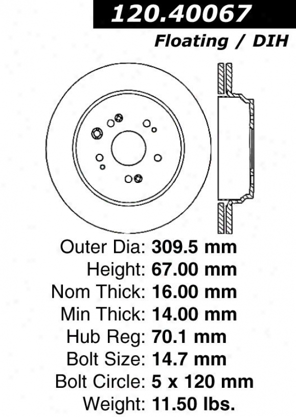 Centric Parts 120.40067 Honda Parts