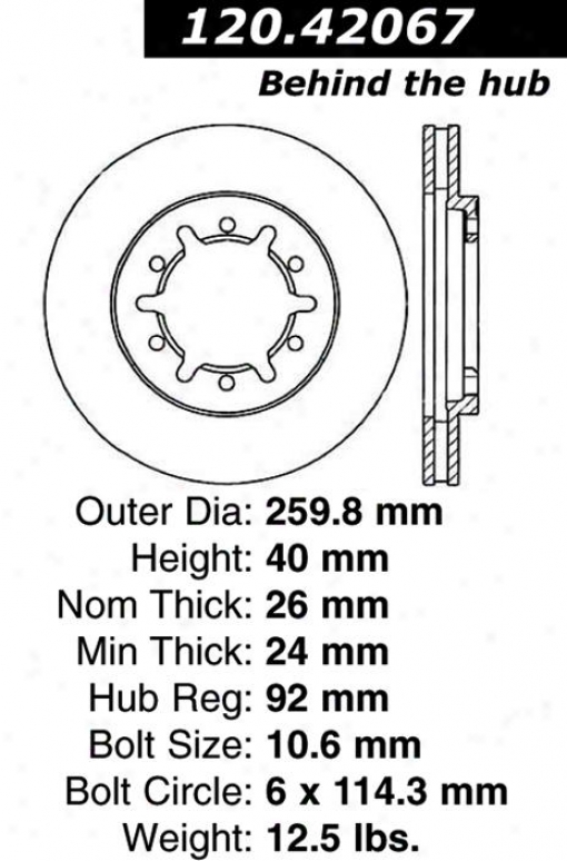 Centric Parts 120.42067 Niszan/datsun Disc Brake Rotor Hub