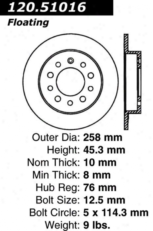Centric Parts 120.51016 Hyundai Parts