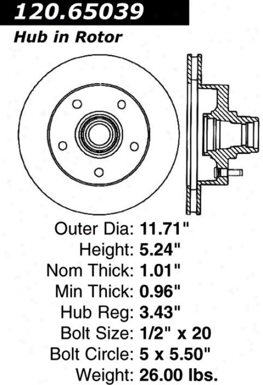 Centric Parts 120.65039 Ford Disc Brake Rotor Hub