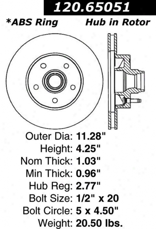 Centric Parts 120.65051 Ford Disc Brake Rotor Hub