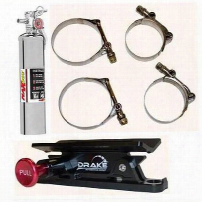 4wd 2.5 Lb. H3r Maxout Chrome Fire Extinguisher And Drake Mounting Pak - 250cpkg