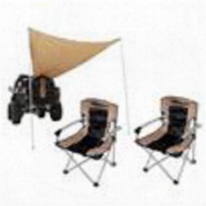 4wd Arb Camping Chairs And Smittybilt Trail Shade Pak - Camppkg3