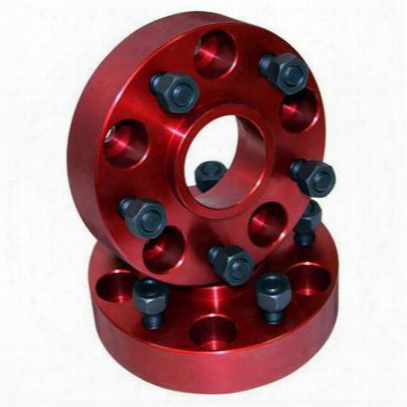 Alloy Usa 5x4.5 Inch Bolt Pattern With 1.25 Inch Offset Wheel Spacers (red) - 11301