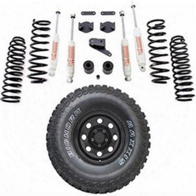 Genuine Packages 3 Inch Trail Master Lift Kit With Maxxis Big Horn Tire And Pro Comp Wheel Package - Set Of 4 - Jkstg235-4
