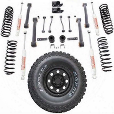 Genuine Packages 4 Inch Trail Master Lift Kit With Maxxis Big Horn Tire And Pro Comp Wheel Package - Set Of 4 - Addtjstg233-4