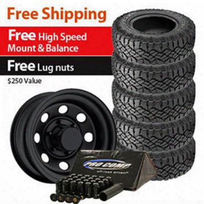 Genuine Packages Goodyear Duratrac Tire 285/70r17 And Trail Master Tm9 Wheels 17x9 Package - Set Of 5 - Tirepkg153
