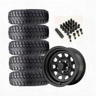 Genuine Packages Goodyear Wrangler Mt/r With Kevlar 33x12.50r-15lt And Trail Master Tm5 Wheel 15x8 Package - Set Of 5 - Tirepkg16