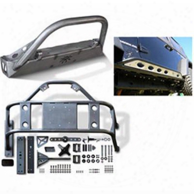 Genuine Packages Poison Spyder Brawler Front Bumper, Body Mounted Tire Carrier And Rocker Knockers (bare) - Jkspecial15