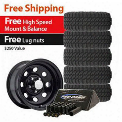 Genuine Packages Pro Comp Xmt2 Tire 37x12.50r17 And Trail Master Tm9 Wheels 17x9 Package - Set Of 5 - Tirepkg149