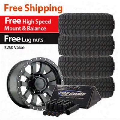 Genuine Packages Pro Comp Xtreme Mt2 Tire 305/65r17 And Pro Comp 7036 Series Wheel 17x9 Package - Set Of 4 - Tirepkg3