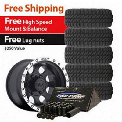 Genuine Packages Pro Comp Xtreme Mt2 Tire 315/75r16 And Mickey Thompson Baja Lock Wheels 16x8 Package - Set Of 5 - Tirepkg121