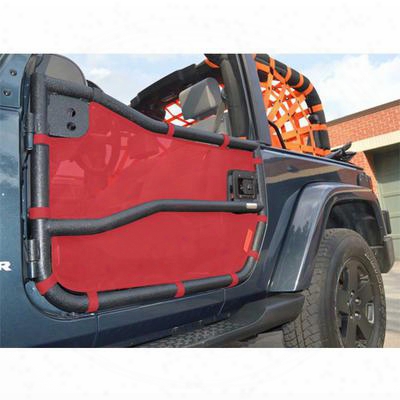 Dirtydog 4x4 Door Screens For Olympic 4x4 Tube Doors, Red - D/dj4ts07oyrd