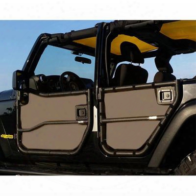Dirtydog 4x4 Door Screens For Rugged Ridge Tube Doors, Sand - D/dj4ts07rrsd