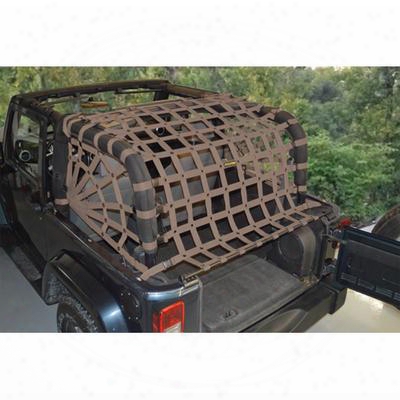 Dirtydog 4x4 Rear Upper Acrgo Netting With Spider Sides, Sand - D/dj2nn07rssd