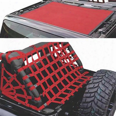 Dirtydog 4x4 Sun Screen With Rear Cargo Net - J2ns07rsrd