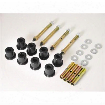 Prothane Motion Control Greaseable Spring And Shackle Bushing Kit (black) - 1-814-bl