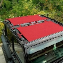 DirtyDog 4x4 Rear Sun Screen, Red - D/DJ4SS07R1RD