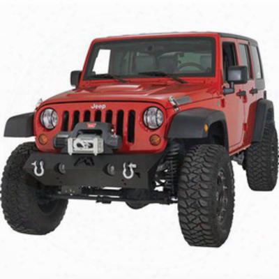 Fab Fours Stubby Front Base Bumper (bare)- Jk07-b1853-b