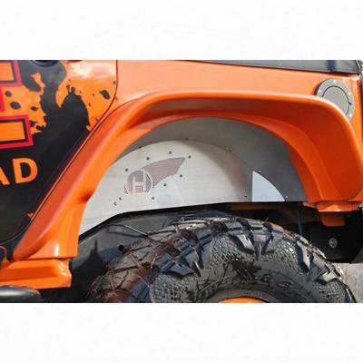 Hyline Offroad Rear Inner Fender Liners In Bare Aluminum - 400.300.170