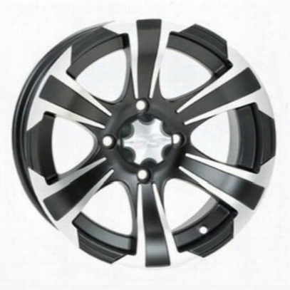 Itp Ss312 14x6 Wheel With 4 On 156 Bolt Imitate (black Machined) - 14ss703