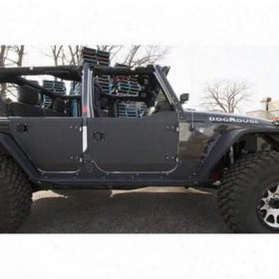 Jcroffroad Crusader Rear Trail Doors (black) - Jkhd-r-pc