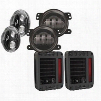 Jw Speaker Led Light Kit With Black Bezels (black) - Jkspecial3