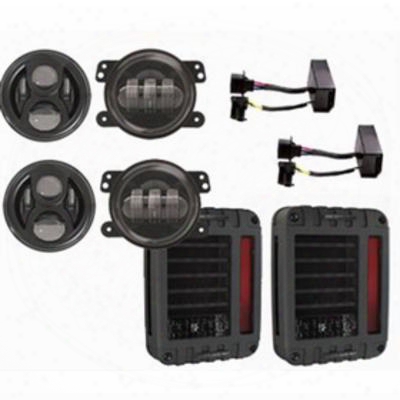Jw Speaker Led Light Kit With Black Bezels (black) - Jkspecial7
