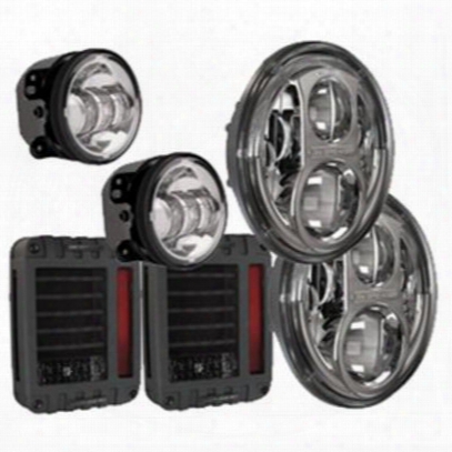 Jw Speaker Led Light Kit With Chrome Bezels (chrome) - Jkspecial4