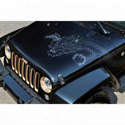 Jeep Hood Dragon Decal (silver) - 5pc92ha9aa