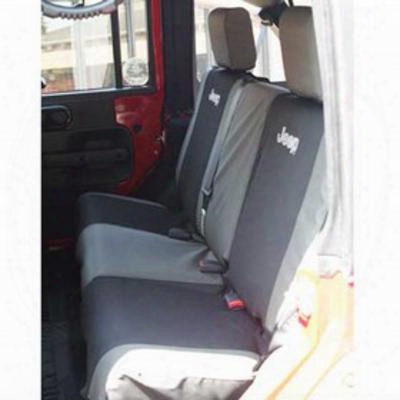 Jeep Logo Rear Seat Cover (bllack) - 82210332