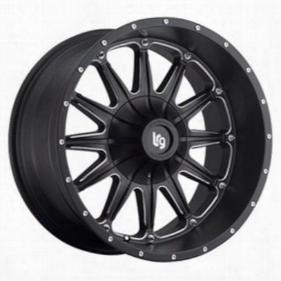 Lrg Rims Lrg103, 20x10 With 5 On 5 And 5 On 5.5 Bolt Pattern - Black Milled - 10321027912n
