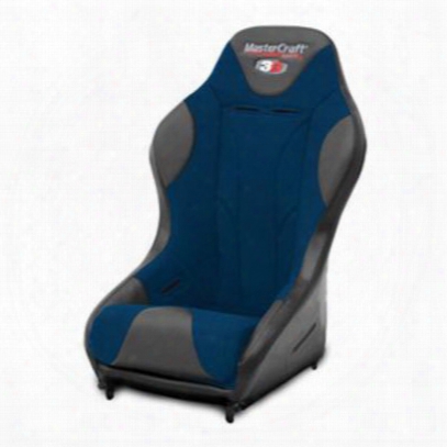 Mastercraft Safety 1 Inch Wider 3g-4 Front Seat With Dirtsport Stitch Pattern (black/ Blue) - 572023