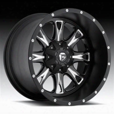 Mht Fuel Offroad D513 Throttle, 20x10 Wheel With 8 On 170 Bolt Pattern - Black Machined - D51320001750