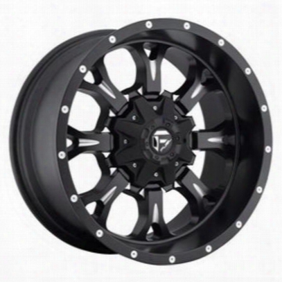 Mht Fuel Offroad D517 Krank, 18x9 Wheel With 5 On 150 And 5 On 5.5 Bolt Pattern - Matte Black Milled - D51718907057