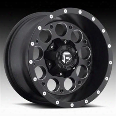 Mht Fuel Offroad D525 Revolver, 15x10 Wheel With 5 On 5 And 5 On 4.75 Bolt Pattern - Black With Machining - D52515000837