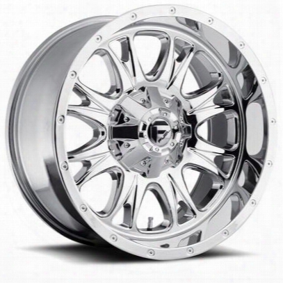 Mht Fuel Offroad Throttle, 20x9 Wheel With 8 On 6.5 Bolt Pattern - Powder Chrome - D51920908250