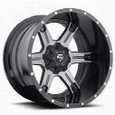 MHT Fuel Offroad D257 Driller, 20x12 Wheel with 8 on 170 Bolt Pattern - Black Machined DDT - D25720201747