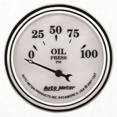 Auto Meter Old Tyme White Ii Oil Pressure Gauge - 1227