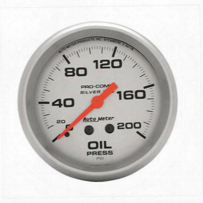 Auto Meter Silver Oil Pressure Gauge - 4622