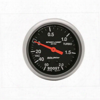 Auto Meter Sport-copm Mechanical Metric Boost/vacuum Gauge - 3401-j