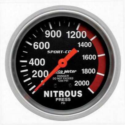Auto Meter Sport-comp Mechanical Nitrous Pressure Gauge - 3428