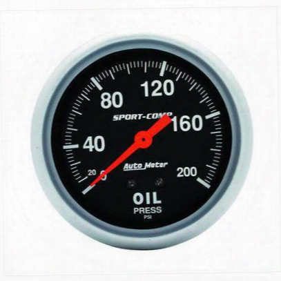 Auto Meter Sport-comp Mechanical Oil Pressure Gauge - 3422
