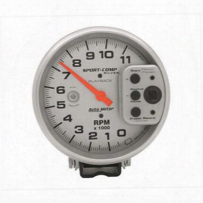 Auto Meter Sport-comp Silver Playback Tachometer - 3965