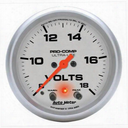 Auto Meter Ultra-lite Electric Voltmeter Gauge - 4483