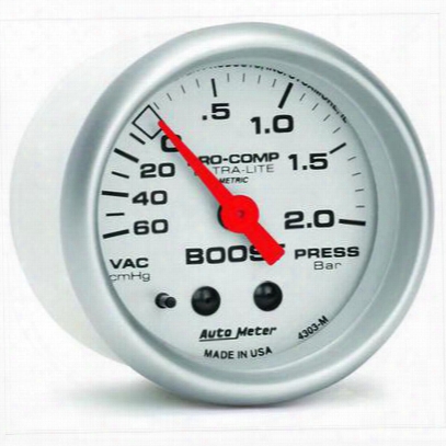 Auto Meter Ultra-lite Mechanical Boost/vacuum Gauge - 4303-m