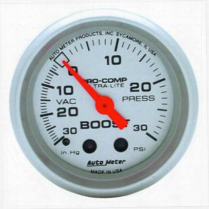 Auto Meter Ultra-lite Mechanical Boost/vacuum Gauge - 4303
