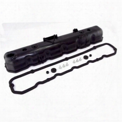 Omix-ada 4.2l Plastic Valve Cover Kit With Rubber Gasket (black) - 17401.05