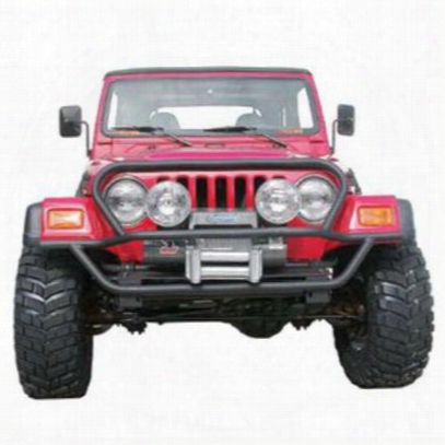 Olympic 4x4 Products A/t Slider Front Bumper With Hood Protection Textured Black (black) - 172-124