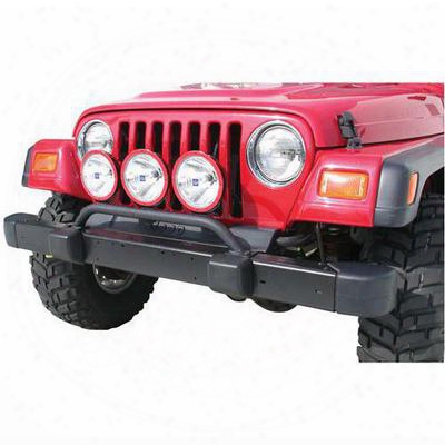 Olympic 4x4 Products Auxiliary Bar With 3 Light Tabs In Textured Black (textured) - 183-174